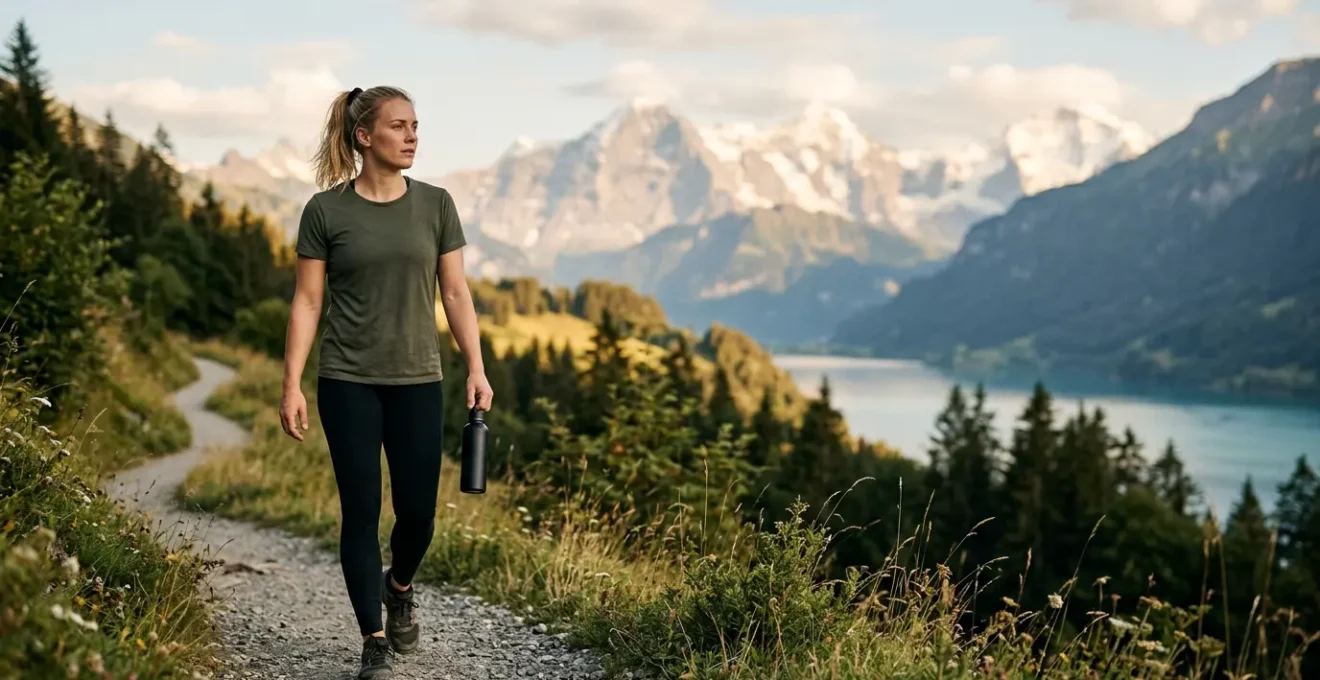 Athlète en tenue de sport réalisant une activité de récupération légère au lendemain d'un match